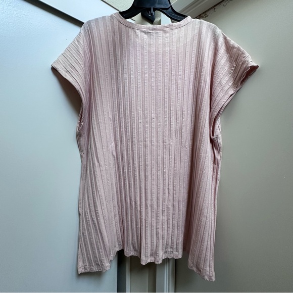 Eileen Fisher Pink Ribbed Women's Top - Picture 3 of 6